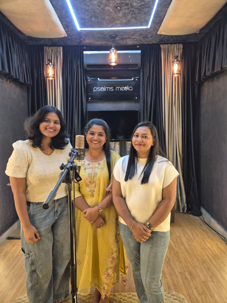 Artists at a Gallil Media recording session